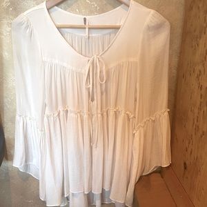 Free people extra small cream top